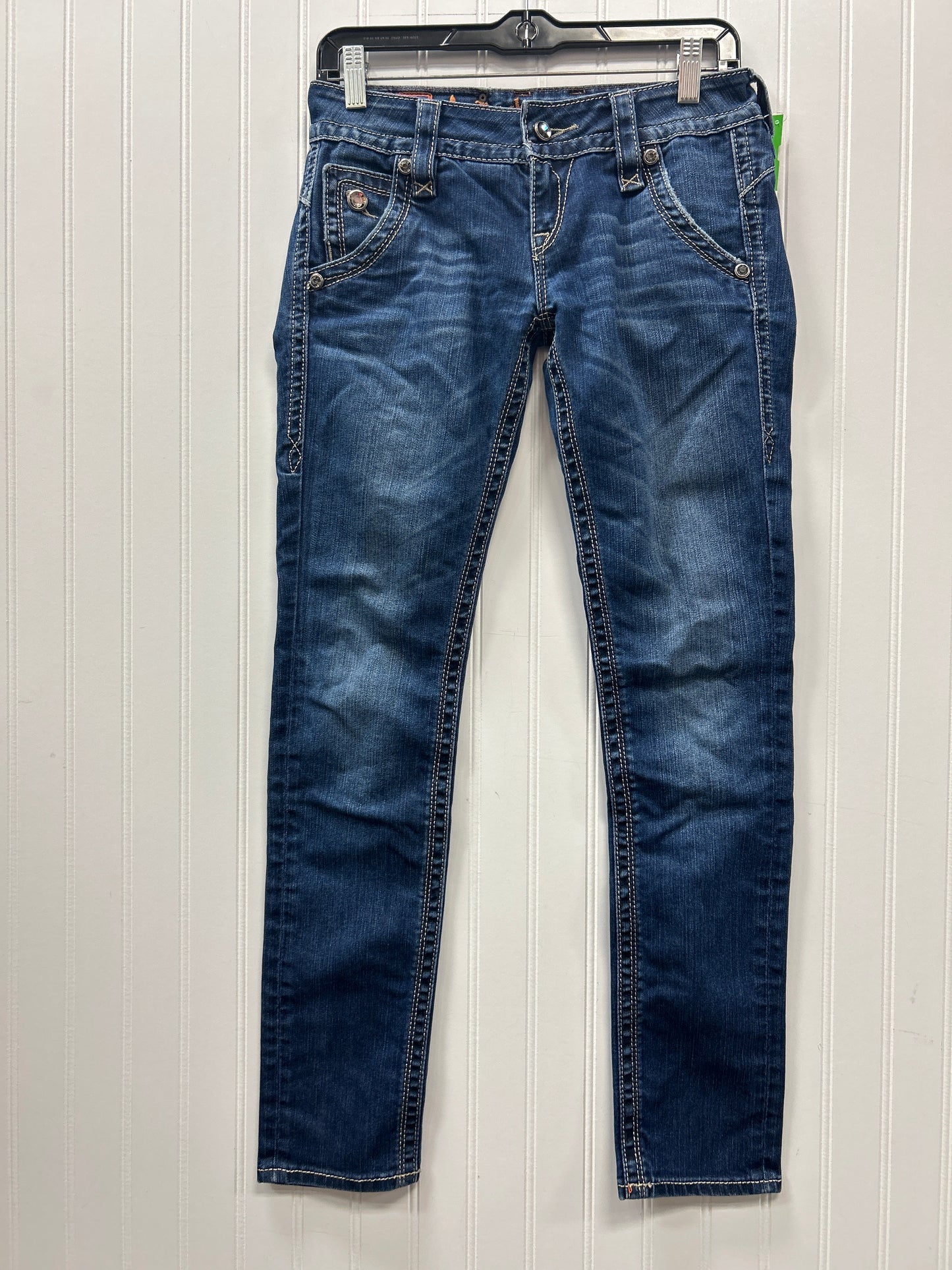 Jeans Straight By Rock Revival In Blue Denim, Size:4