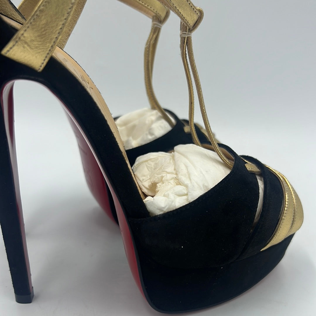 LIKE NEW! Christian Louboutin Glennalta Designer Peep Toes Size: 5