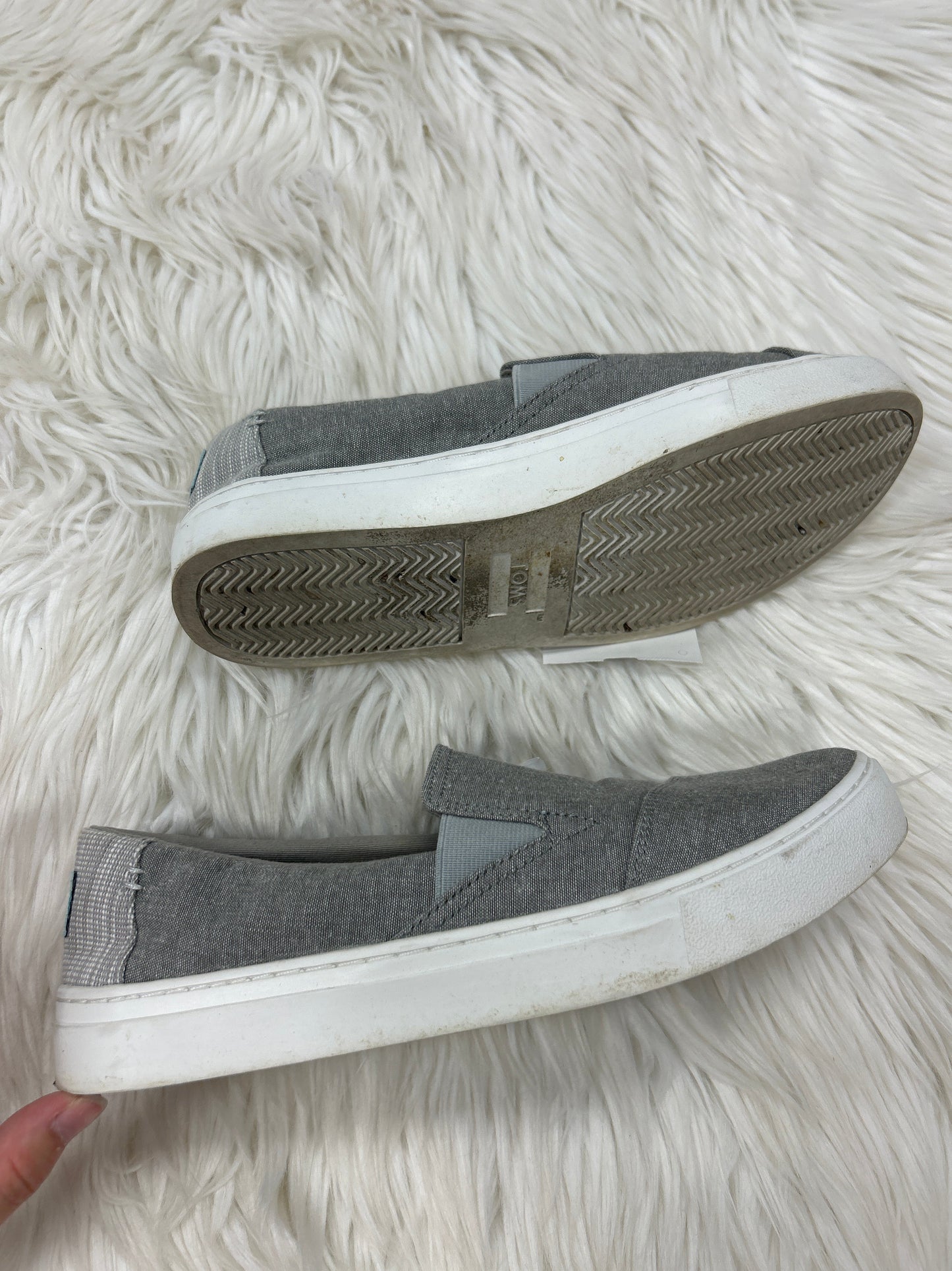 Shoes Flats By Toms In Grey, Size:9
