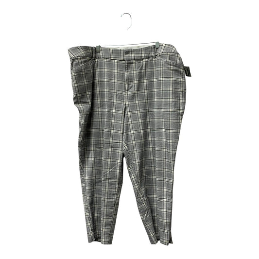 Pants Cropped By Ava & Viv In Grey & Tan, Size:22