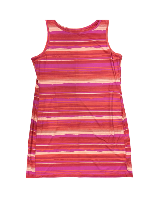 Dress Casual Midi By Columbia In Orange & Pink, Size:1X