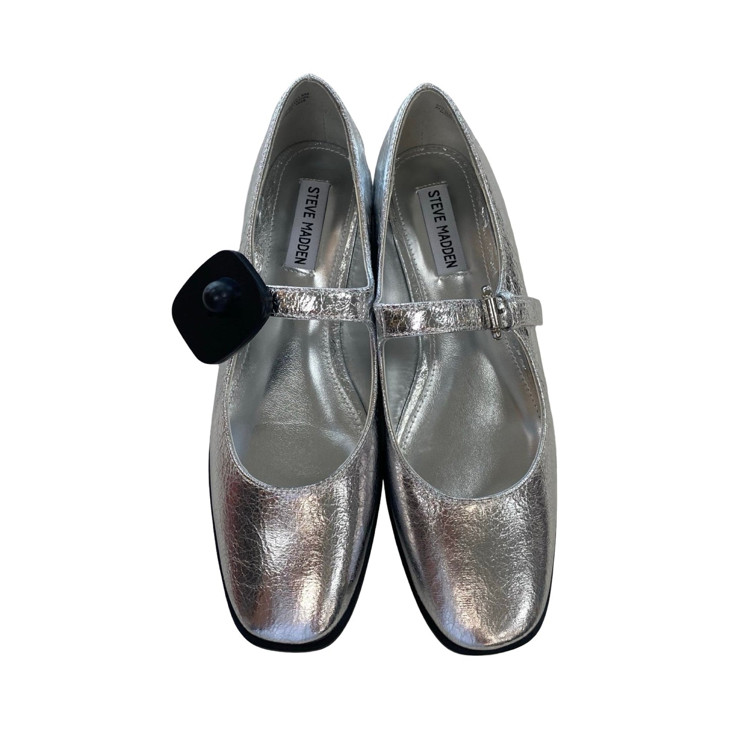 Shoes Flats By Steve Madden In Silver, Size:8