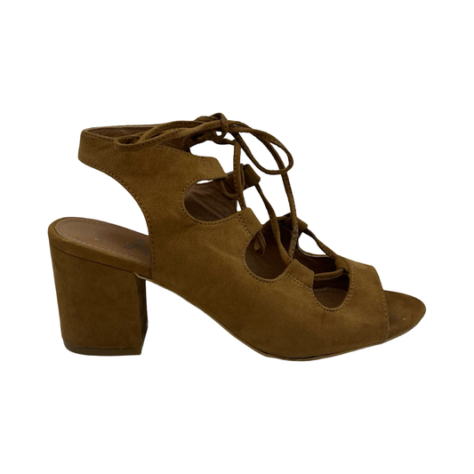 Sandals Heels Block By Atmosphere In Brown, Size:8