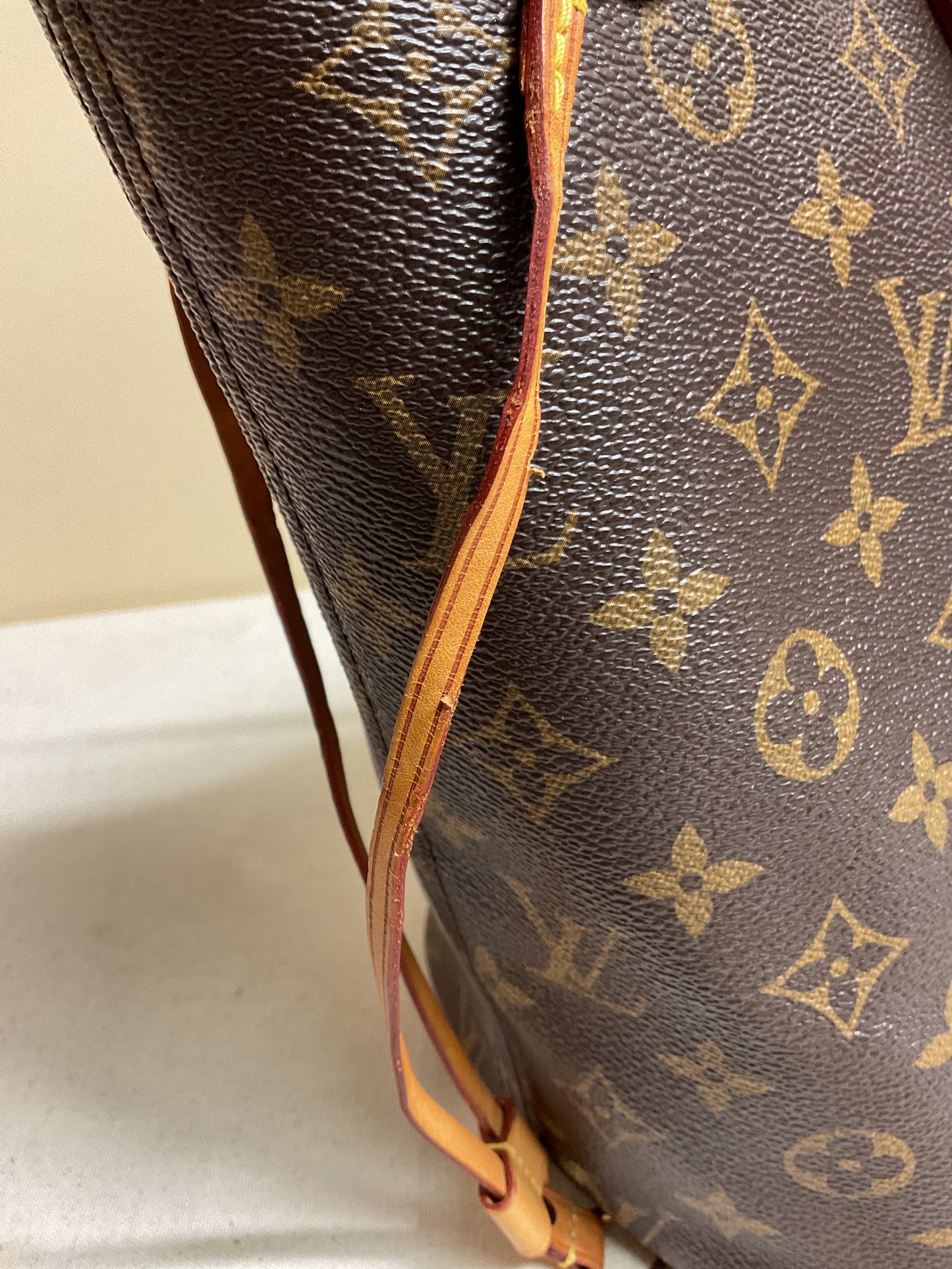 Handbag Luxury Designer By Louis Vuitton In Brown, Size:Large
