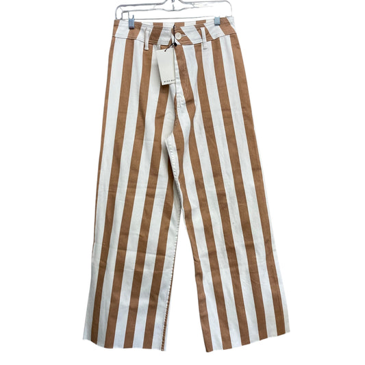 Pants Wide Leg By Miou Muse In Striped Pattern, Size:12