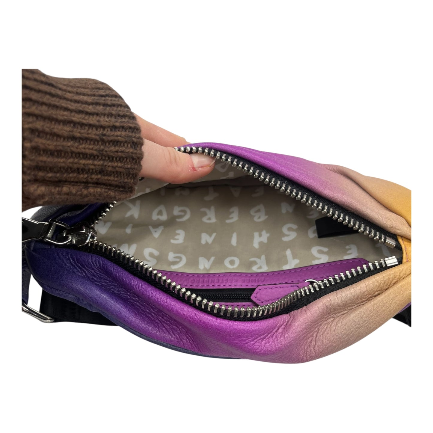 Belt Bag Leather By Aimee Kestenberg In Purple & Yellow, Size:Medium