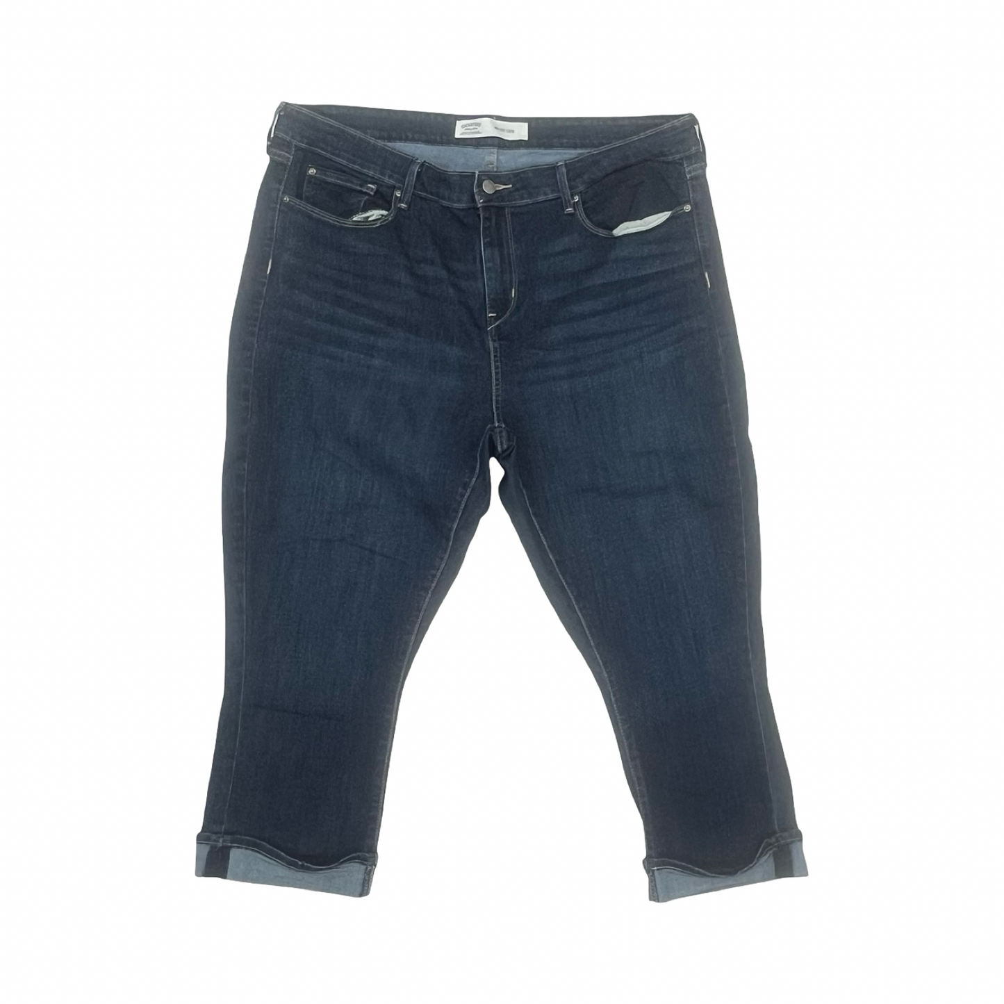 Jeans Cropped By Levis Signature In Blue Denim, Size:20
