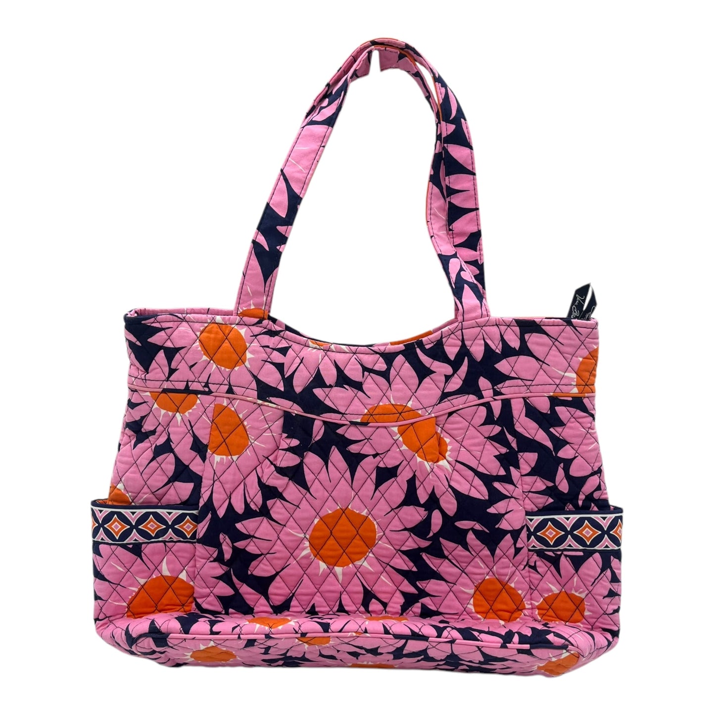 Tote By Vera Bradley In Blue & Pink, Size:Large