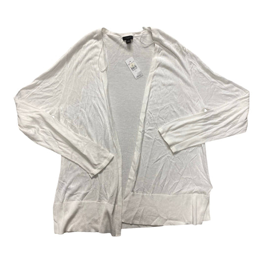 Sweater Cardigan By Ann Taylor In White, Size:Xl