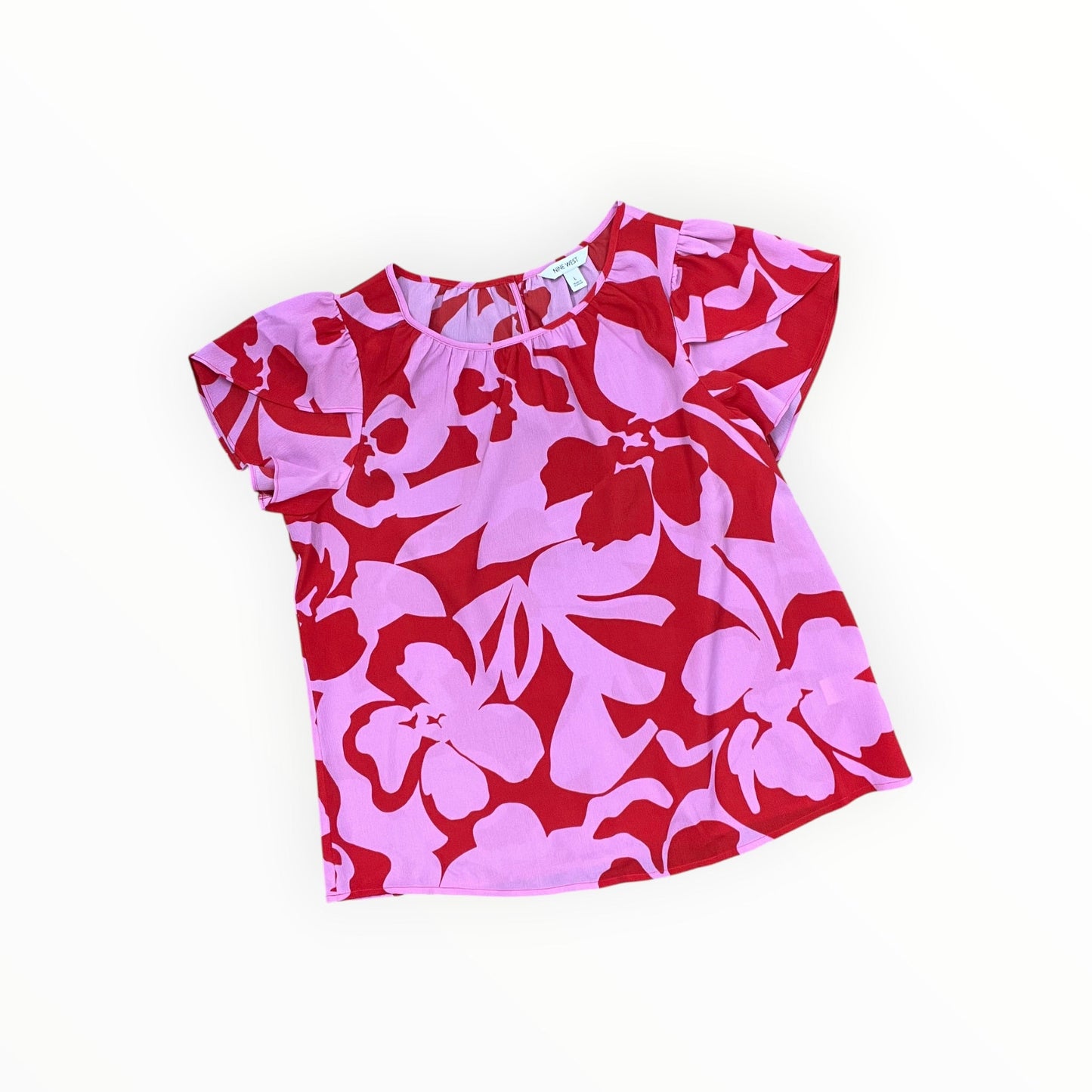 Top Ss By Nine West In Purple & Red, Size:L