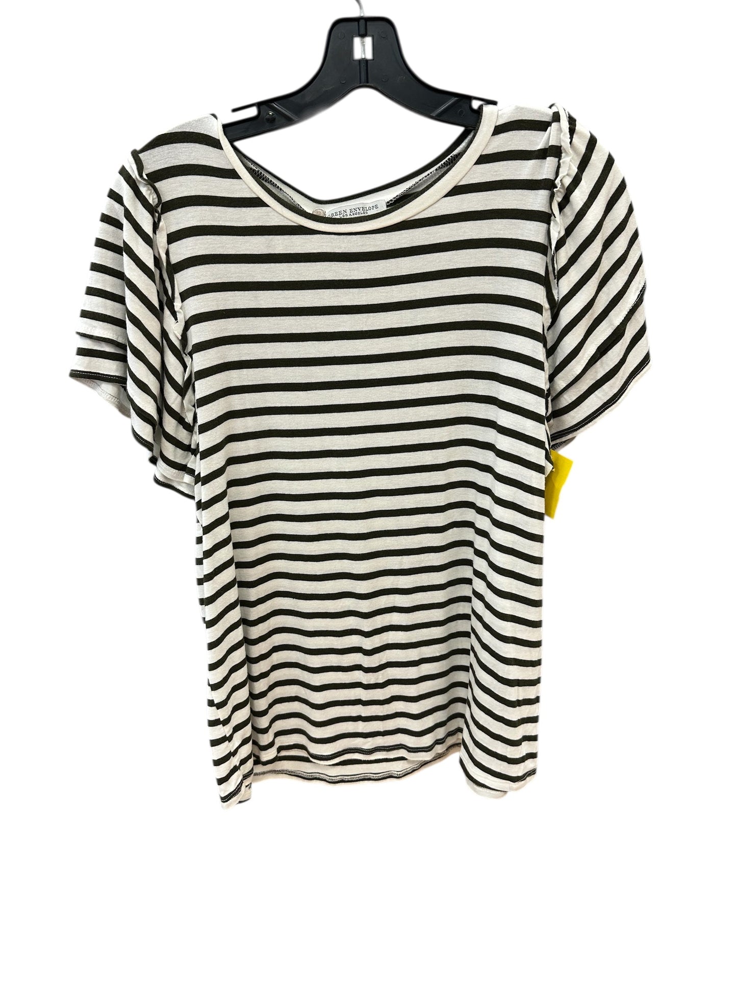 Top Ss By Green Envelope In Striped Pattern, Size:Xl