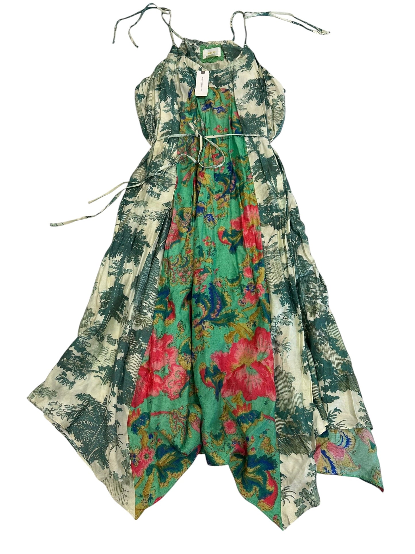 Dress Casual Maxi By Maeve In Green & Grey, Size:M