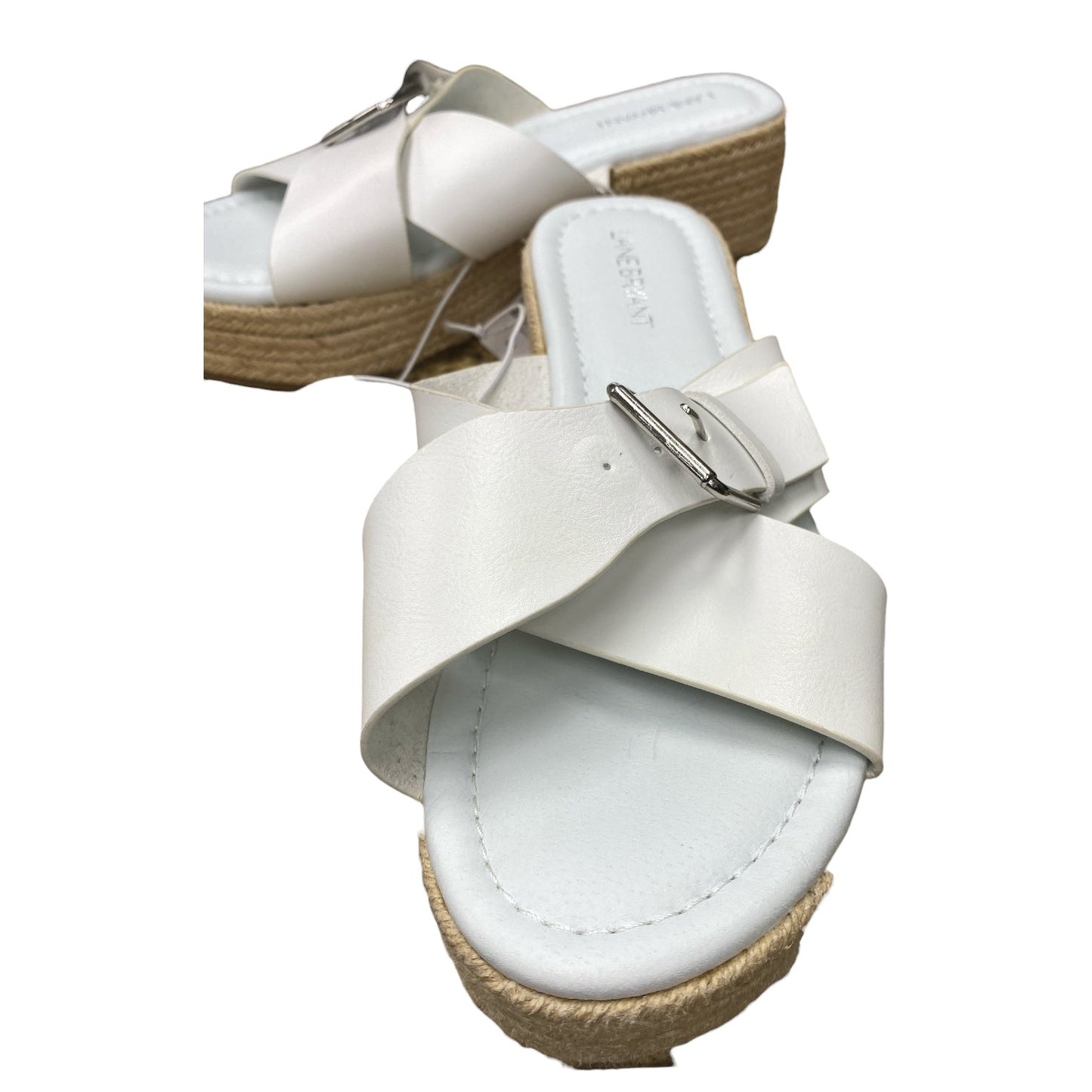 Sandals Flats By Lane Bryant In White, Size:9