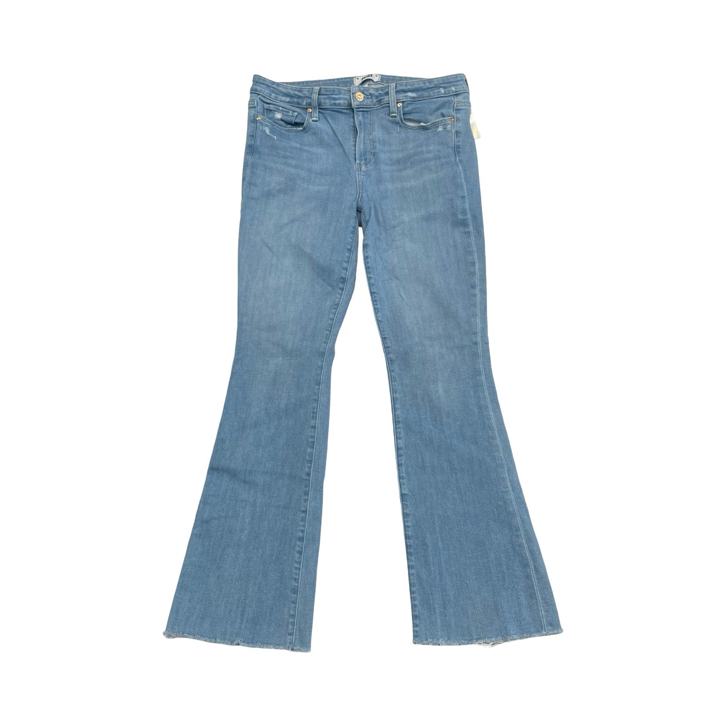 Jeans Flared By Paige In Blue Denim, Size:14