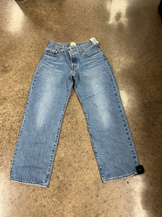 Jeans Straight By Levis In Blue Denim, Size:2