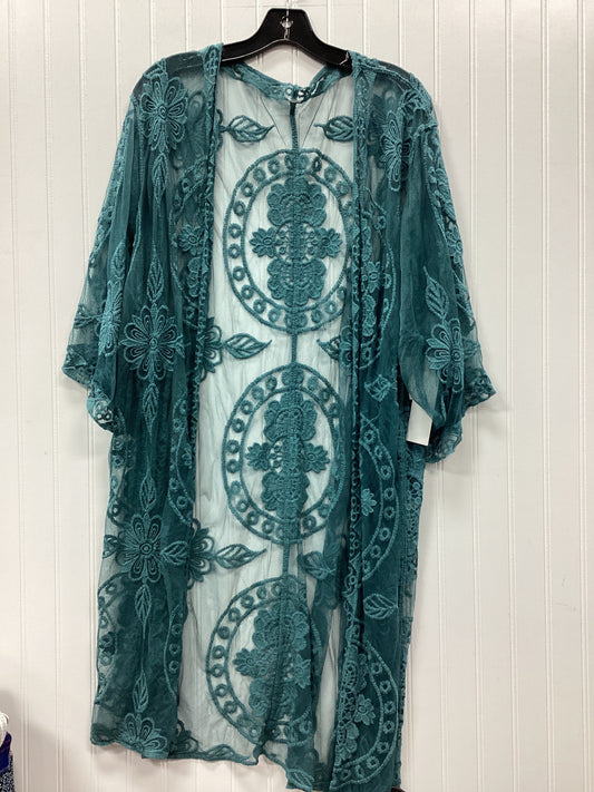 Kimono By Clothes Mentor In Teal, Size:Osfm
