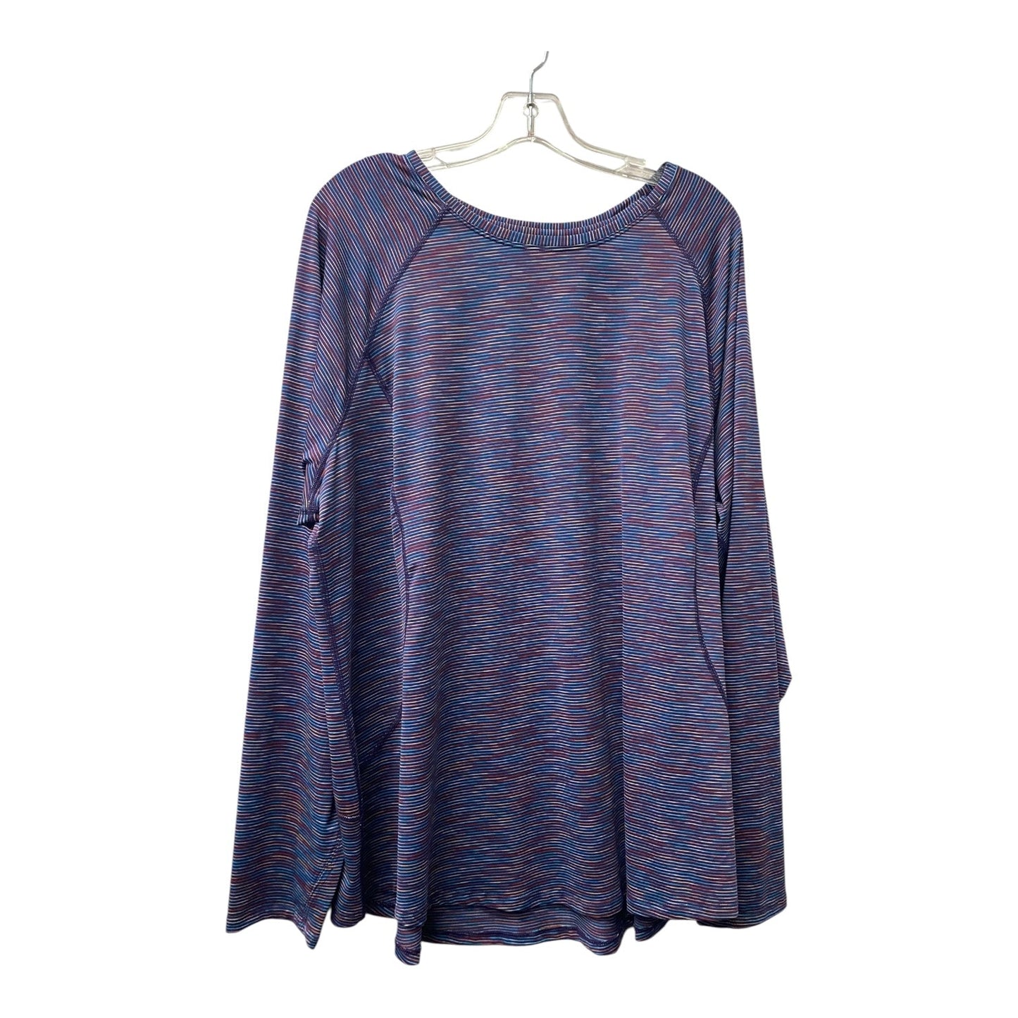 Athletic Top Ls Crewneck By Tek Gear In Purple, Size:3X