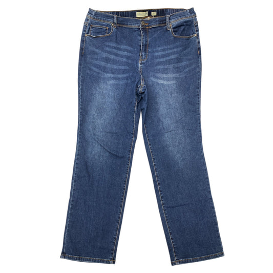 Jeans Skinny By Coldwater Creek In Blue Denim, Size:18