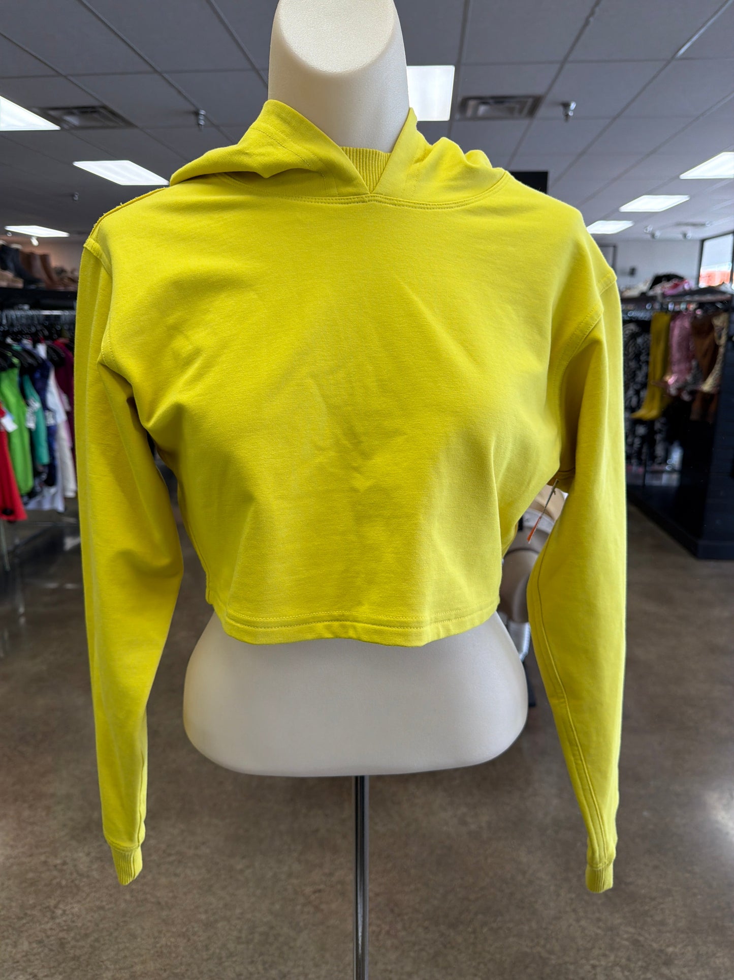 Athletic Sweatshirt Hoodie By Lululemon In Yellow, Size:2