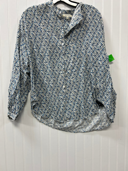 Top Ls By Max Studio In Blue & Cream, Size:M