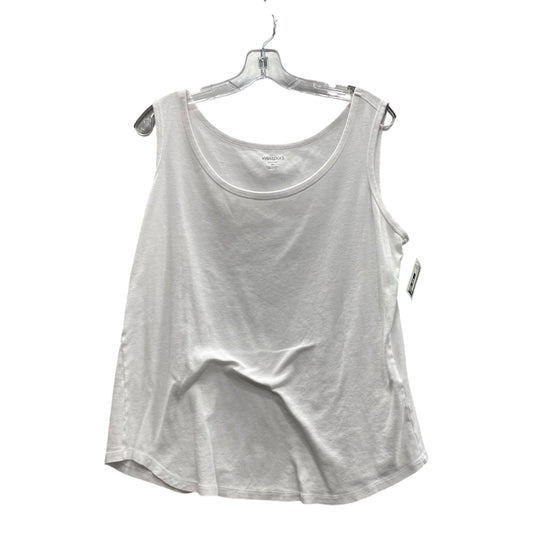 Tank Top By Westport In White, Size:1X