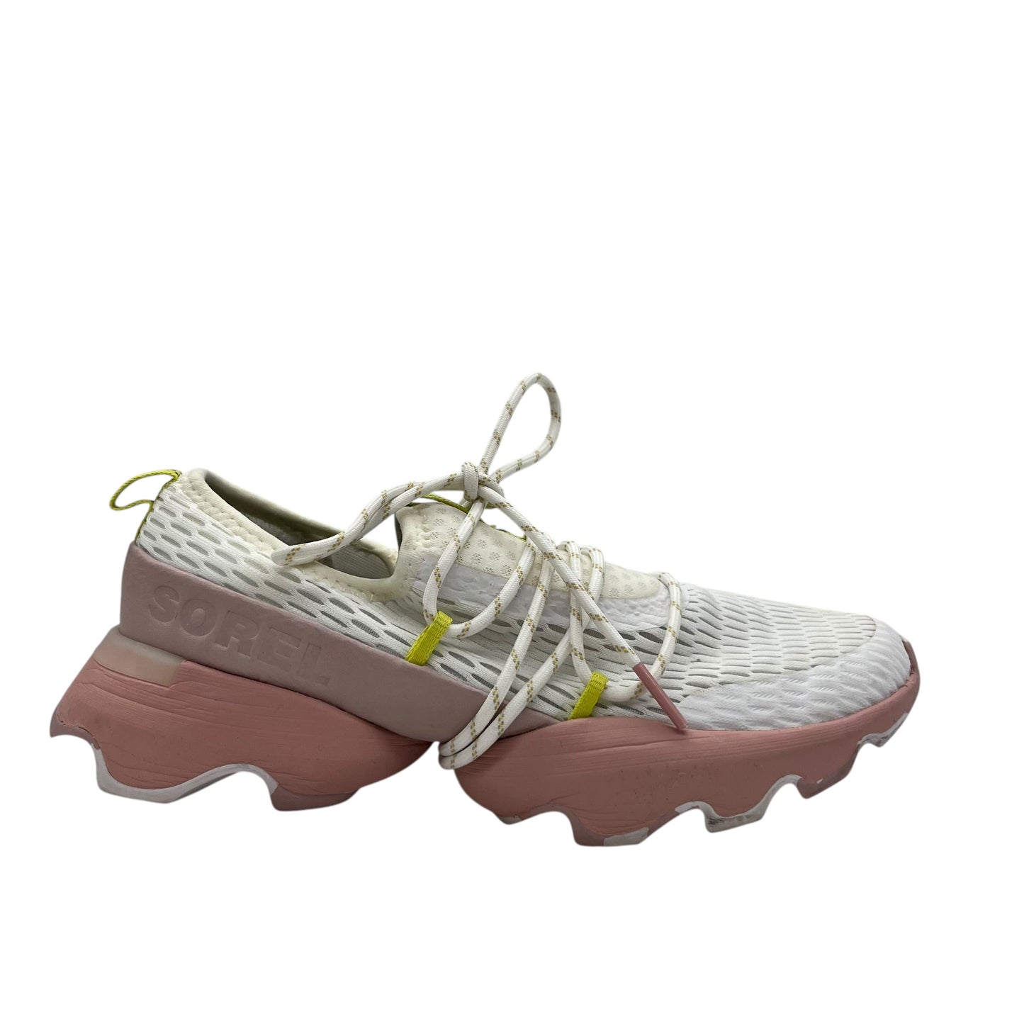 Shoes Sneakers By Sorel In Cream & Pink, Size:6.5