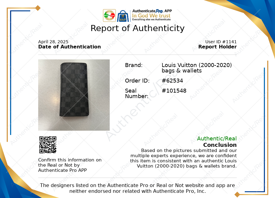 Wallet Luxury Designer By Louis Vuitton In Black & Grey, Size:Large