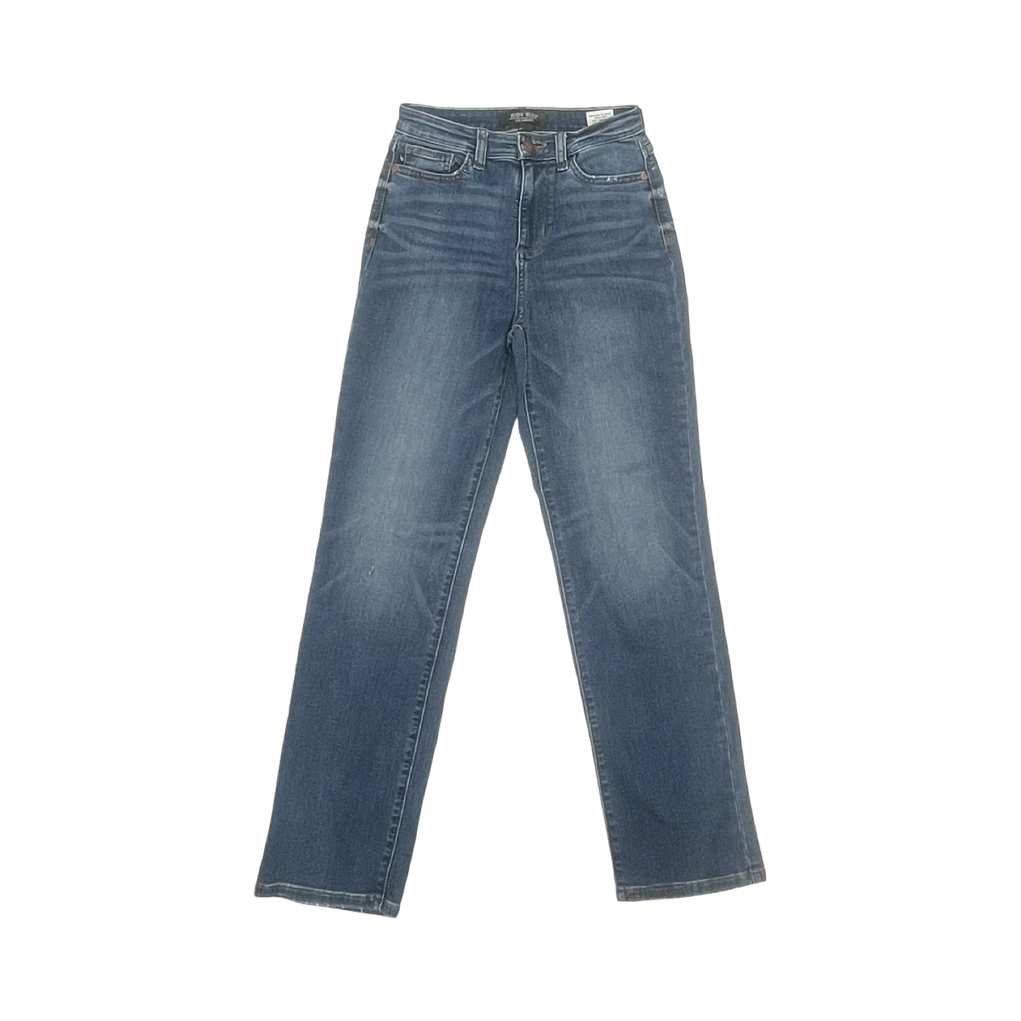 Jeans Straight By Judy Blue In Blue Denim, Size:0