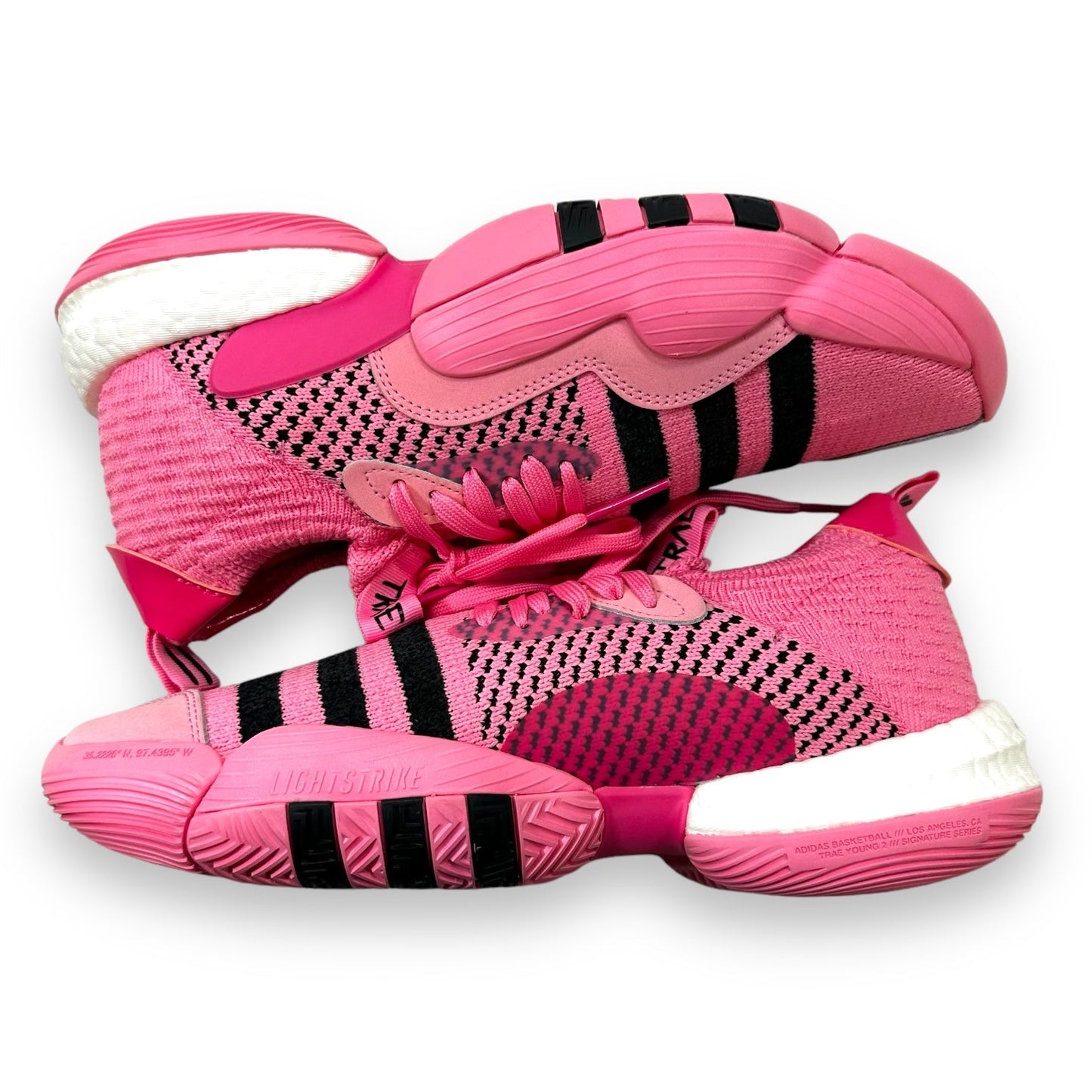 Trae Young 2.0 'Pink Trap House basketball shoes By Adidas In Pink, Size: 10.5