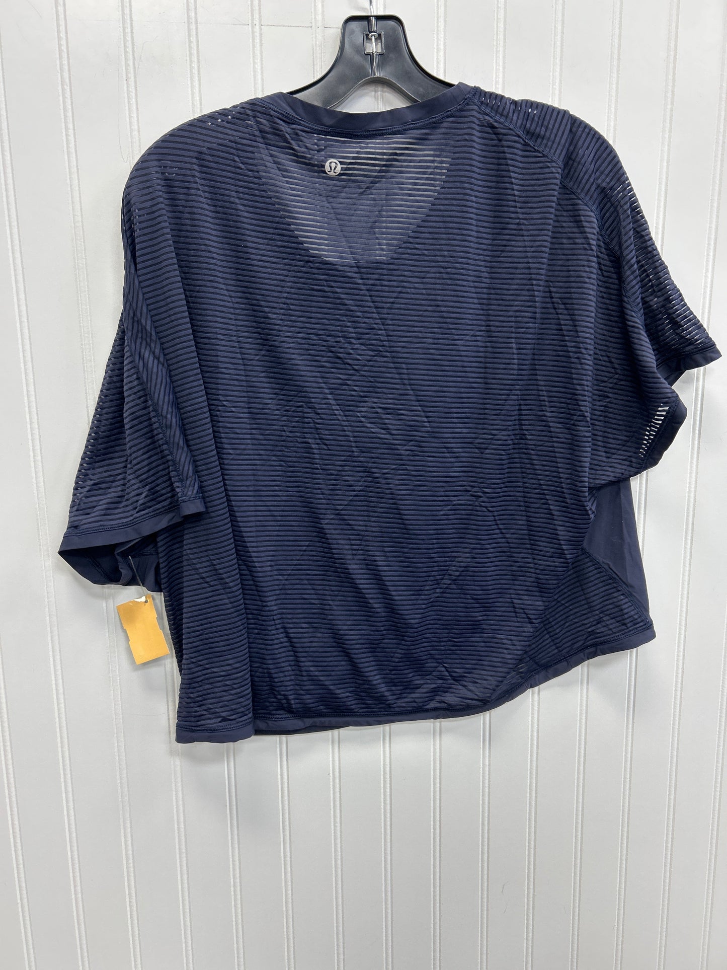Athletic Top Ss By Lululemon In Navy, Size:L