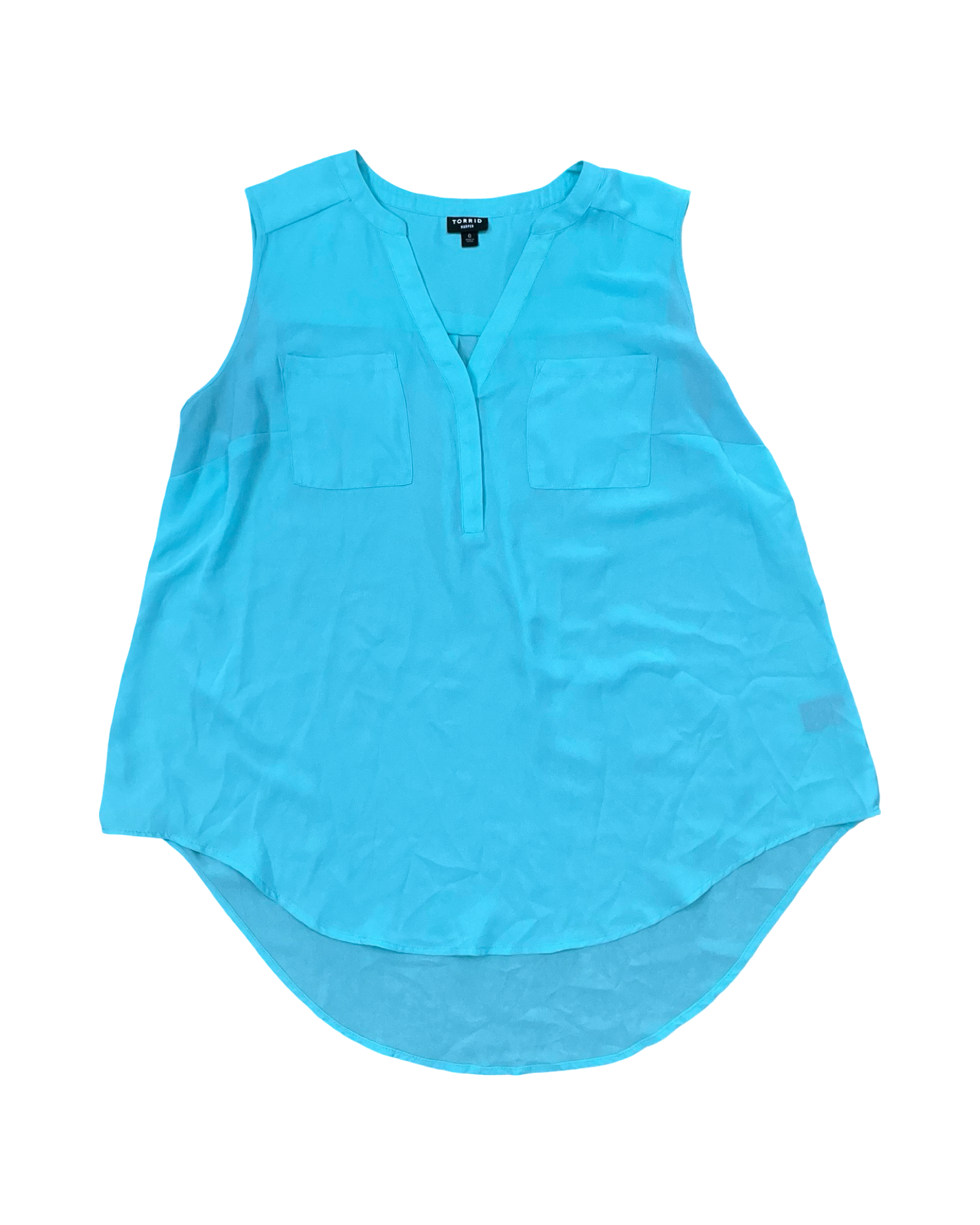 Top Sleeveless By Torrid In Teal, Size:L