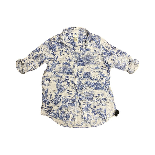 Tunic Ls By Joie In Blue & White, Size:L