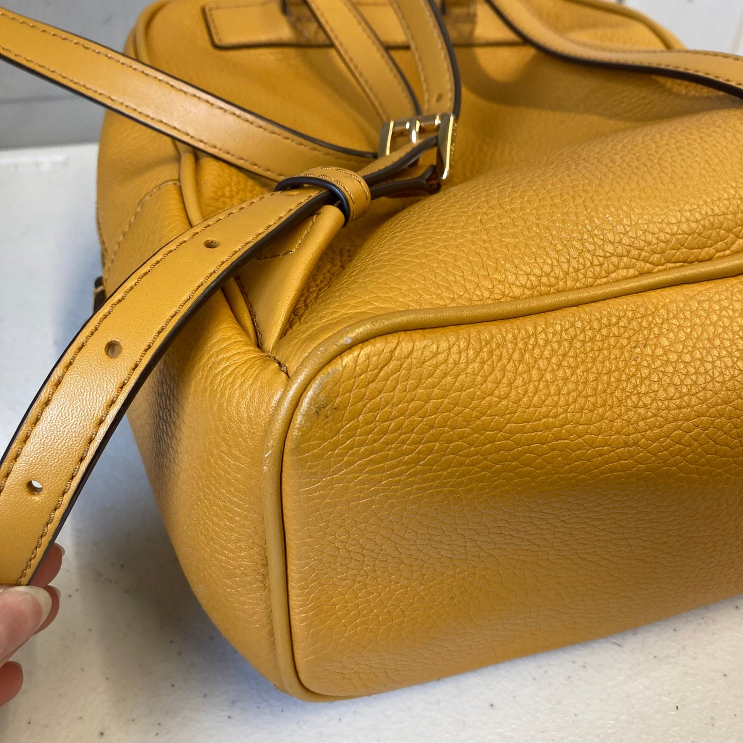 Backpack Designer By Michael Kors In Mustard, Size:Small