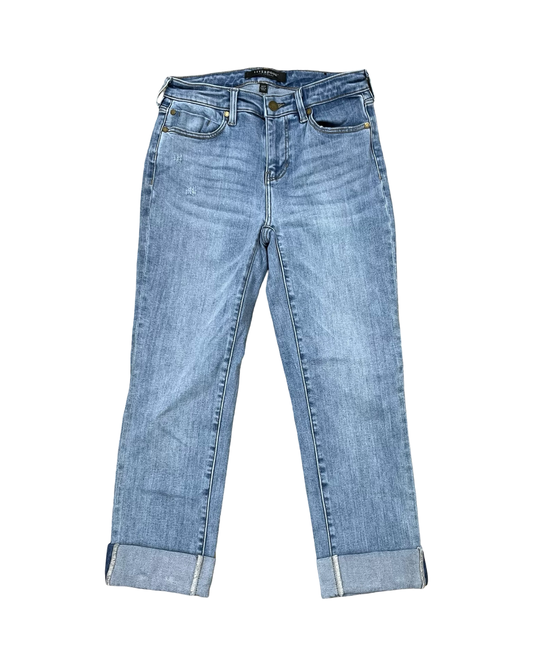 Jeans Cropped By Liverpool In Blue Denim, Size:4