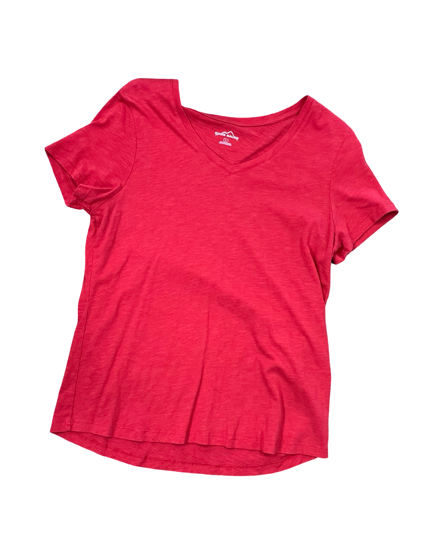 Top Ss Basic By Eddie Bauer In Red, Size:L