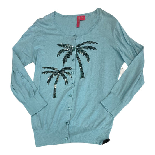 Sweater Cardigan By Charlotte In Blue, Size:Xl