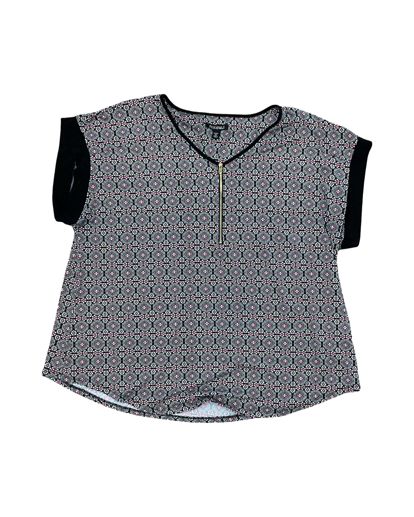 Top Ss By Roz And Ali In Black, Size:2X