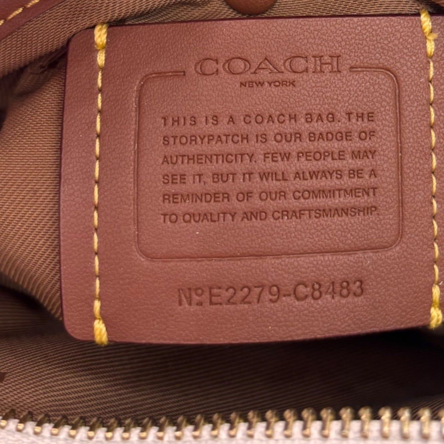 Crossbody Designer By Coach In Cream, Size:Medium