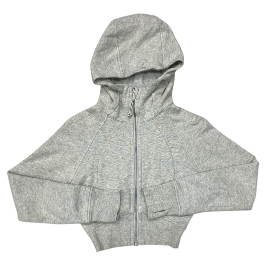Athletic Jacket By Lululemon In Grey, Size:0
