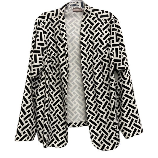 Blazer By Chicos In Black & White, Size:Xl