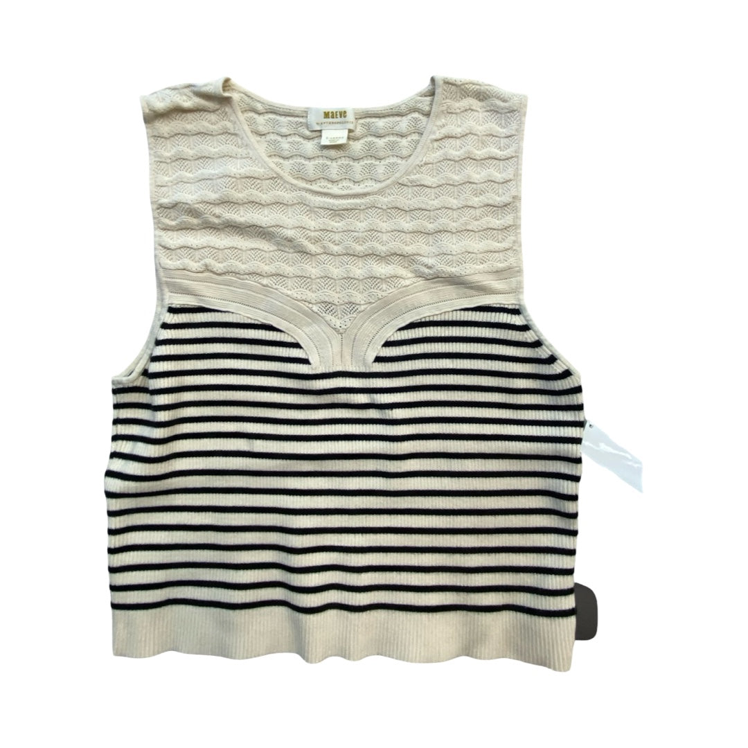 Top Sleeveless By Maeve In Black & Cream, Size:Xl