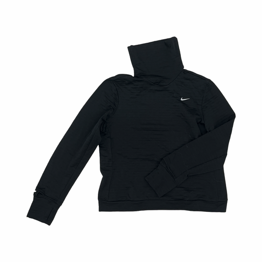 Athletic Top Ls Collar By Nike Apparel In Black, Size:L
