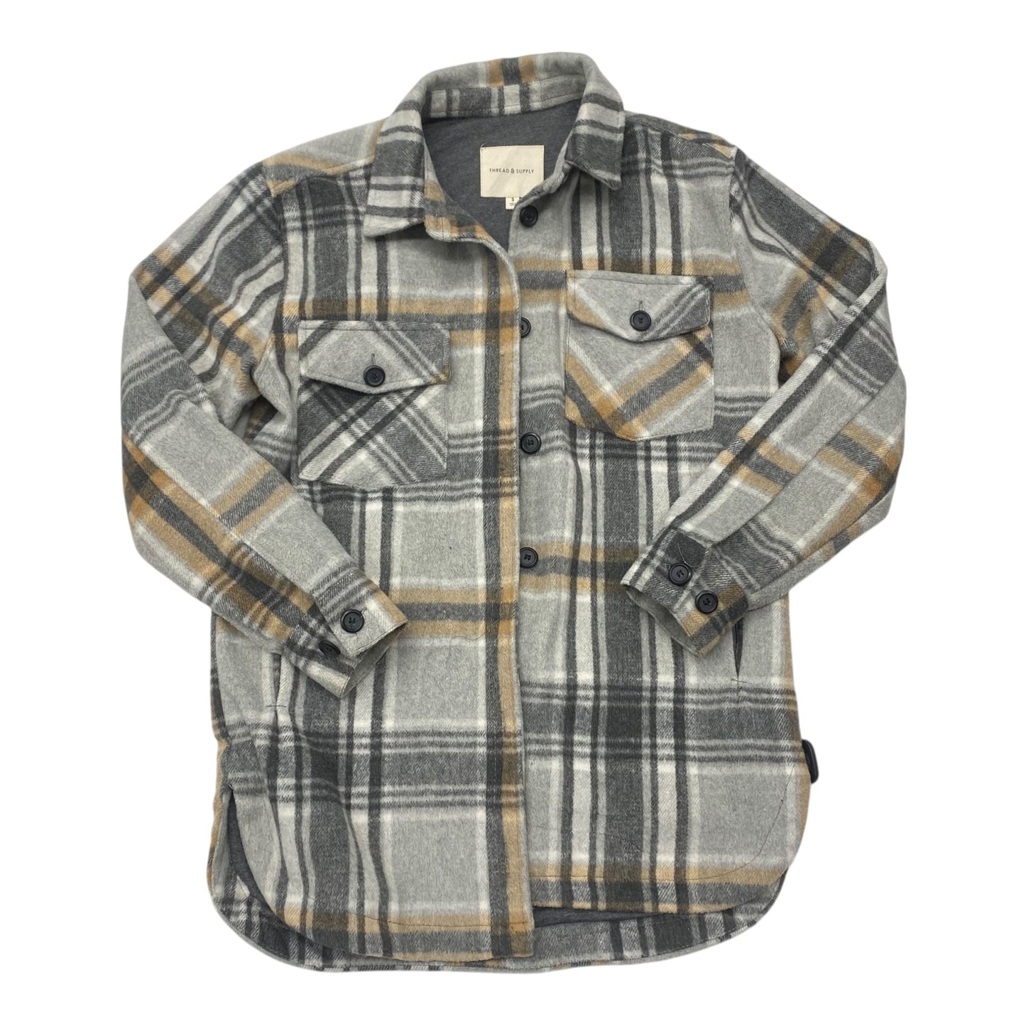 Jacket Shirt By Thread And Supply In Plaid Pattern, Size:S