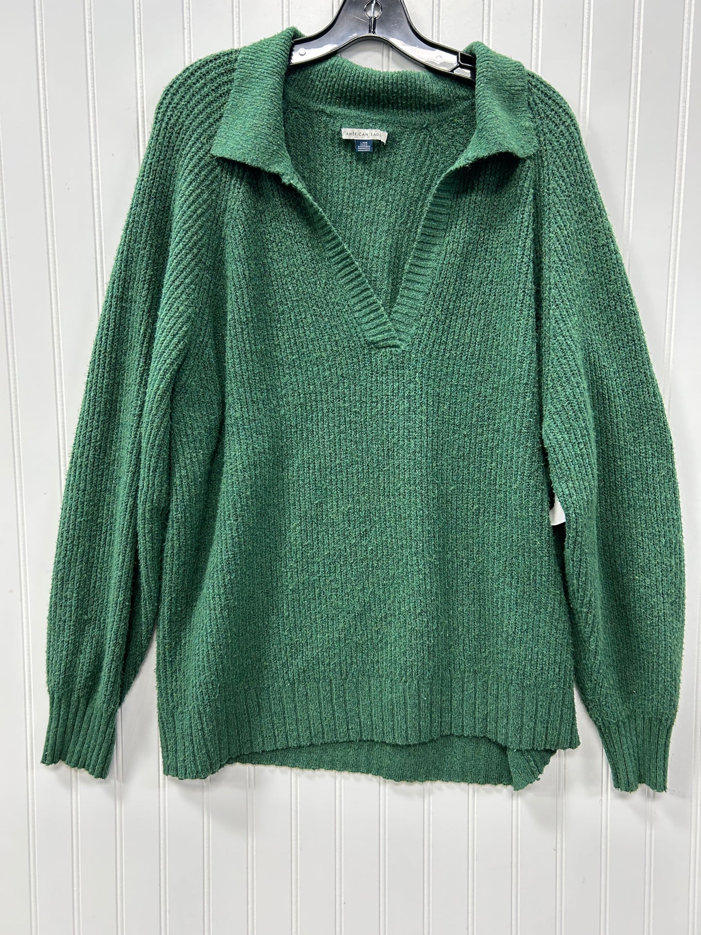 Sweater By American Eagle In Green, Size:L