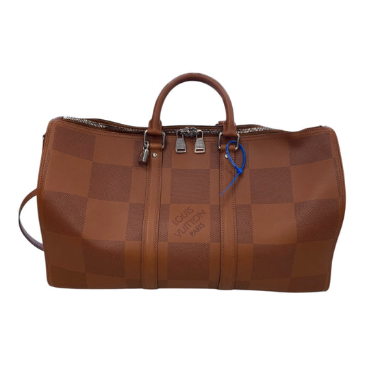 Duffle And Weekender Luxury Designer By Louis Vuitton In Brown, Size:Medium