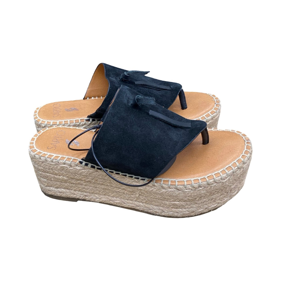 Sandals Heels Platform By Franco Sarto In Black, Size:8