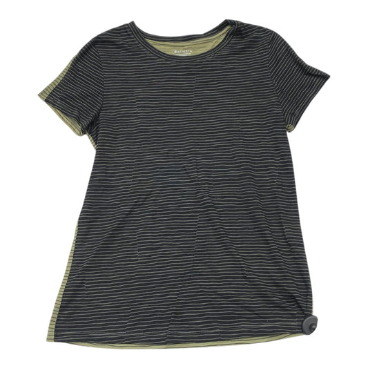 Athletic Top Ss By Athleta In Black & Green, Size:S