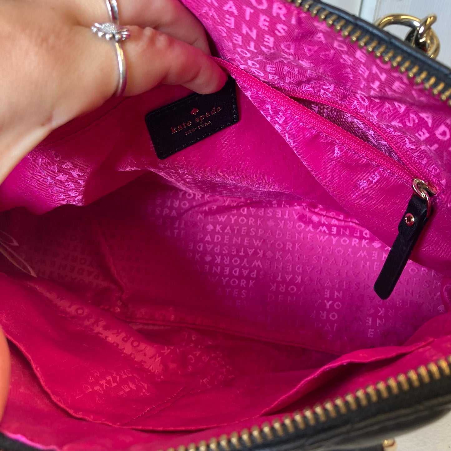 Handbag Designer By Kate Spade In Black, Size:Medium