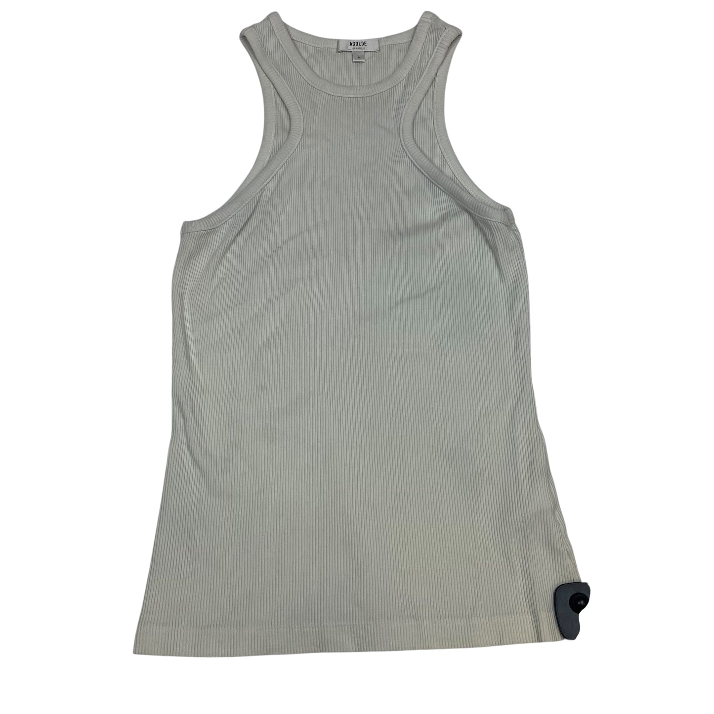 Top Sleeveless Designer By Agolde In Cream, Size:L