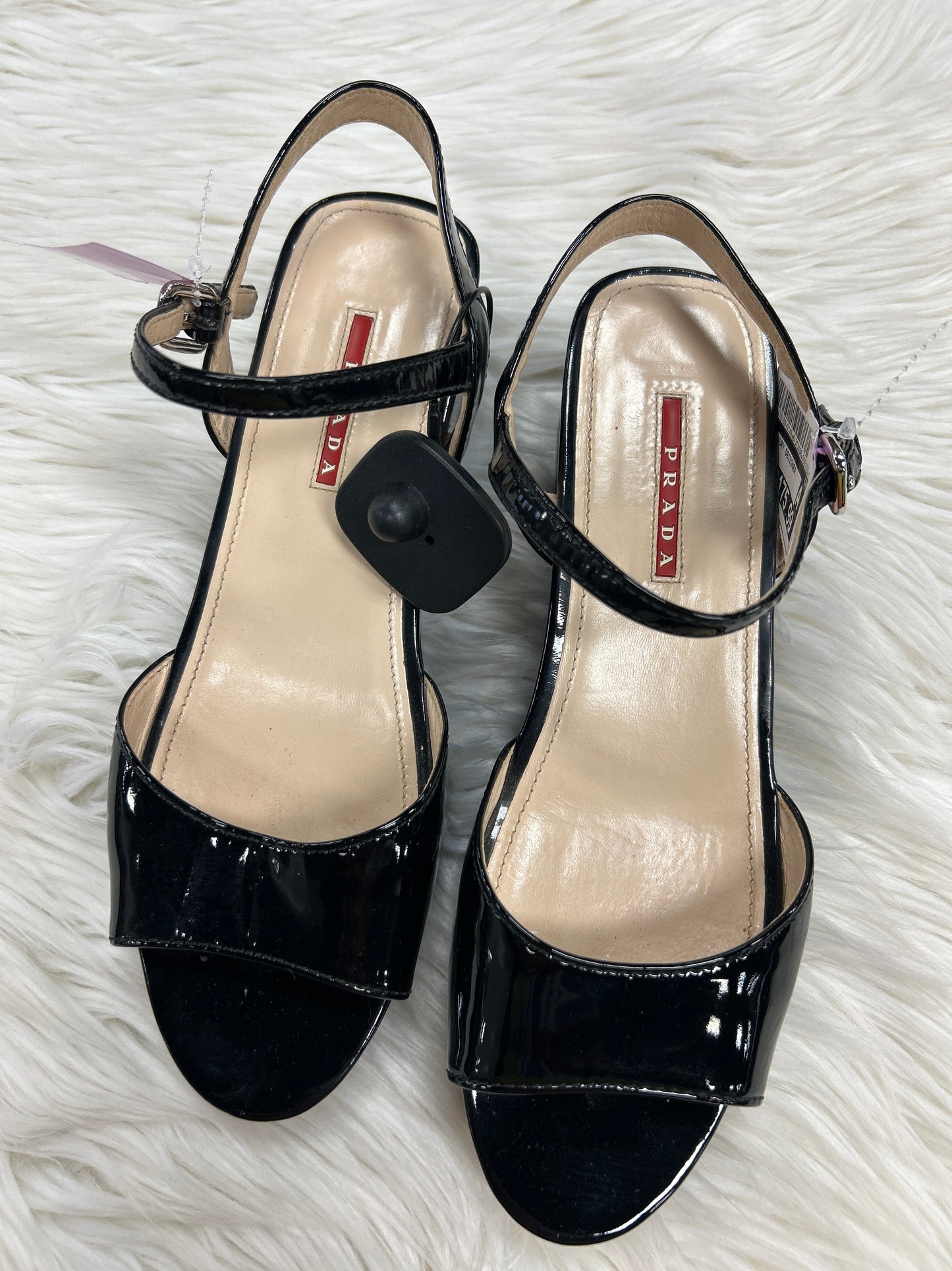 Shoes Luxury Designer By Prada In Black, Size:9